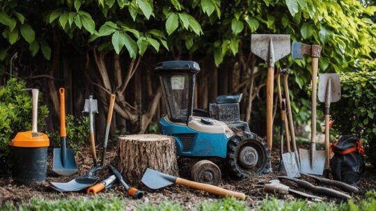Quel matériel pour rogner une souche d’arbre : Guide complet des équipements de rognage